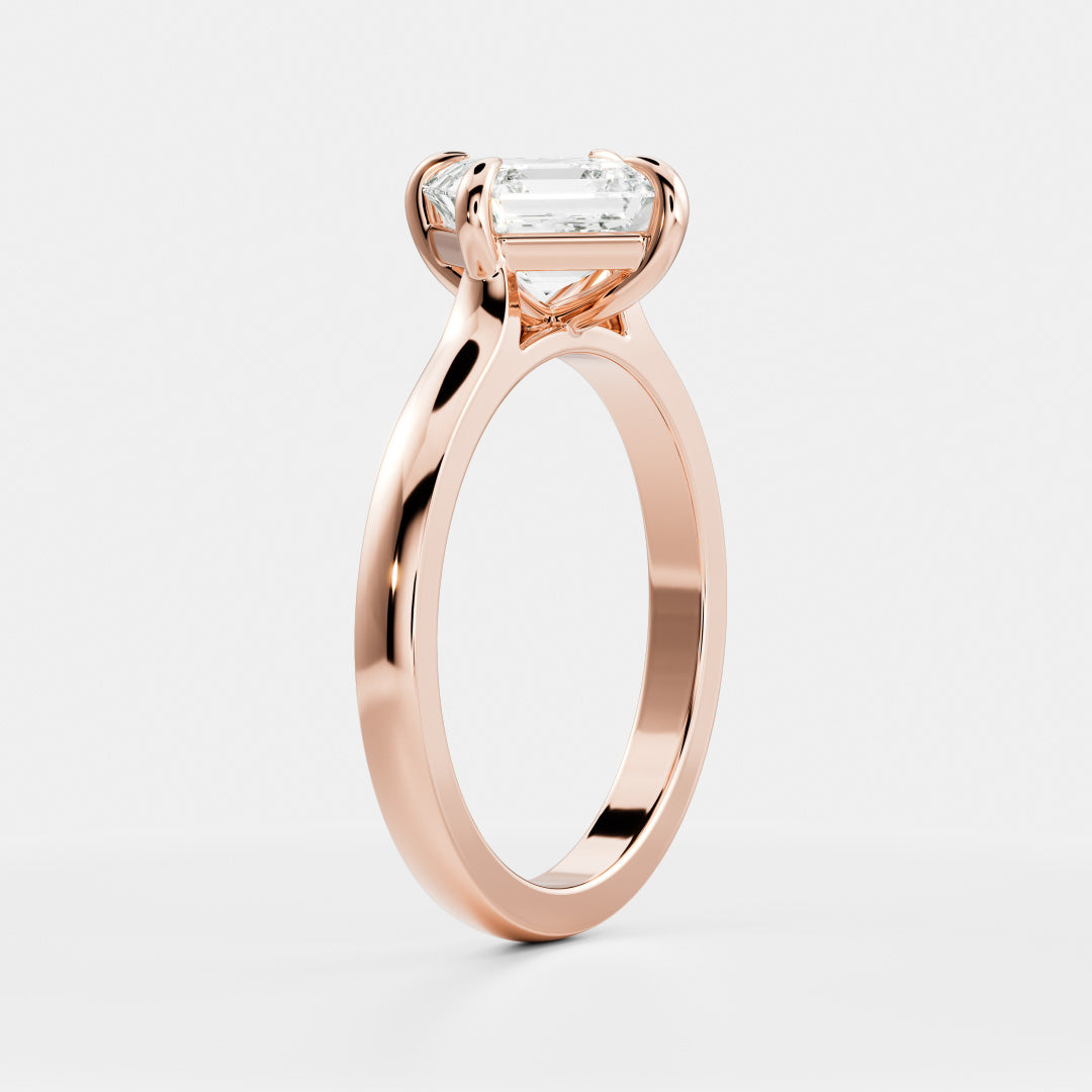 Solitaire- 1.0 CT Oval Moissanite Engagement Ring