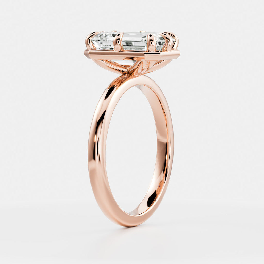 Solitaire- 1.0 CT Oval Moissanite Engagement Ring