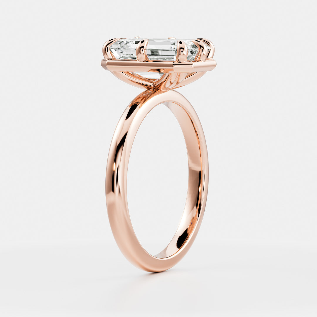 Solitaire- 1.0 CT Oval Moissanite Engagement Ring