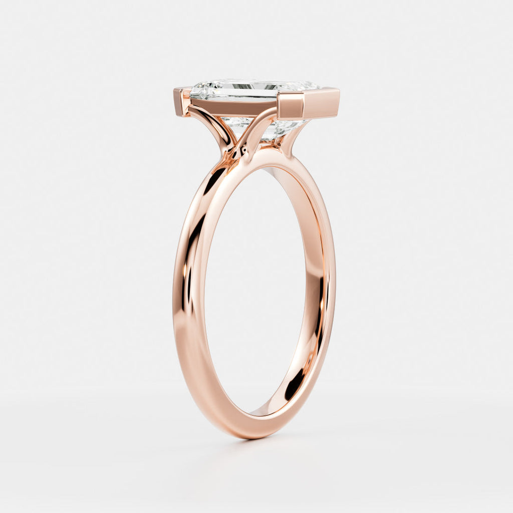 Solitaire- 1.0 CT Oval Moissanite Engagement Ring