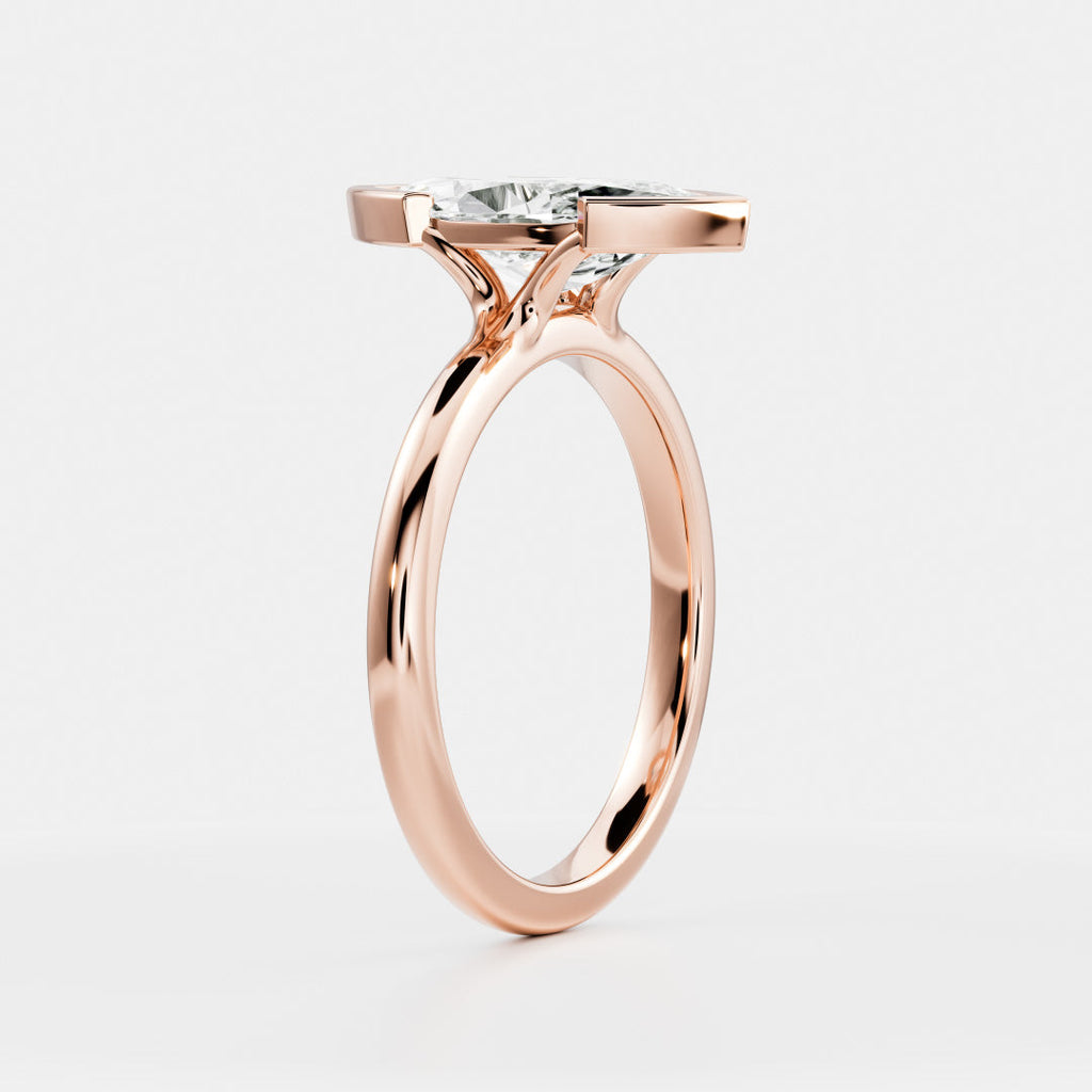 Solitaire- 1.0 CT Oval Moissanite Engagement Ring