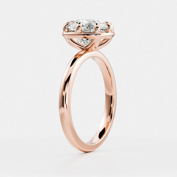 Solitaire Unique Bezel- 2.0 CT Elongated Cushion Moissanite Engagement Ring - Solitaire- 1.0 CT Oval Moissanite Engagement Ring