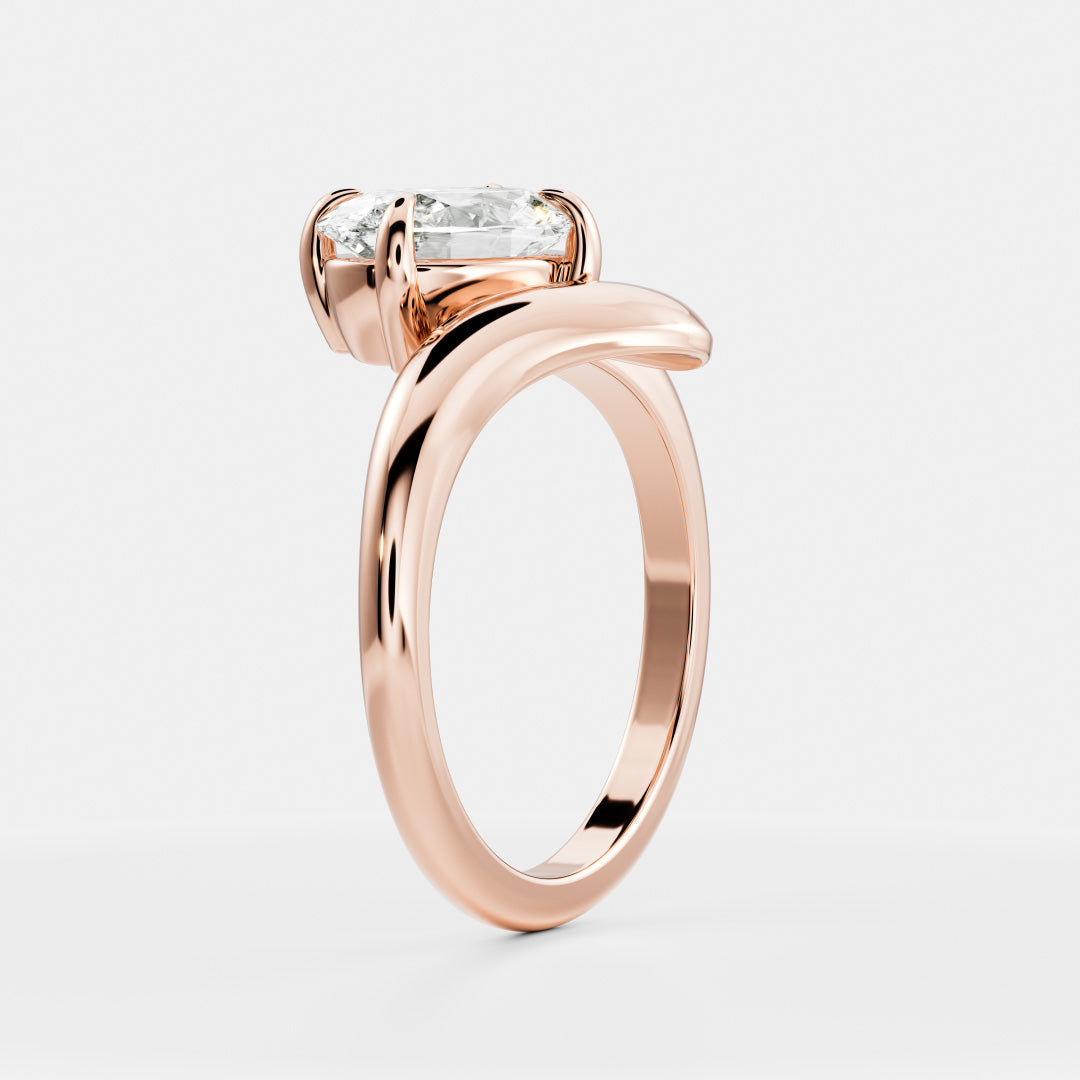 Solitaire-Oval Lab Grown Diamond Engagement Ring