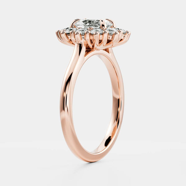 Halo- 1.55 CT Oval Moissanite Engagement Ring - Solitaire- 1.0 CT Oval Moissanite Engagement Ring