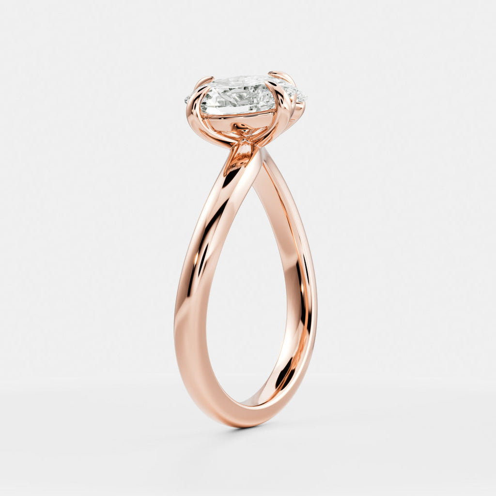 Solitaire-Oval Lab Grown Diamond Engagement Ring