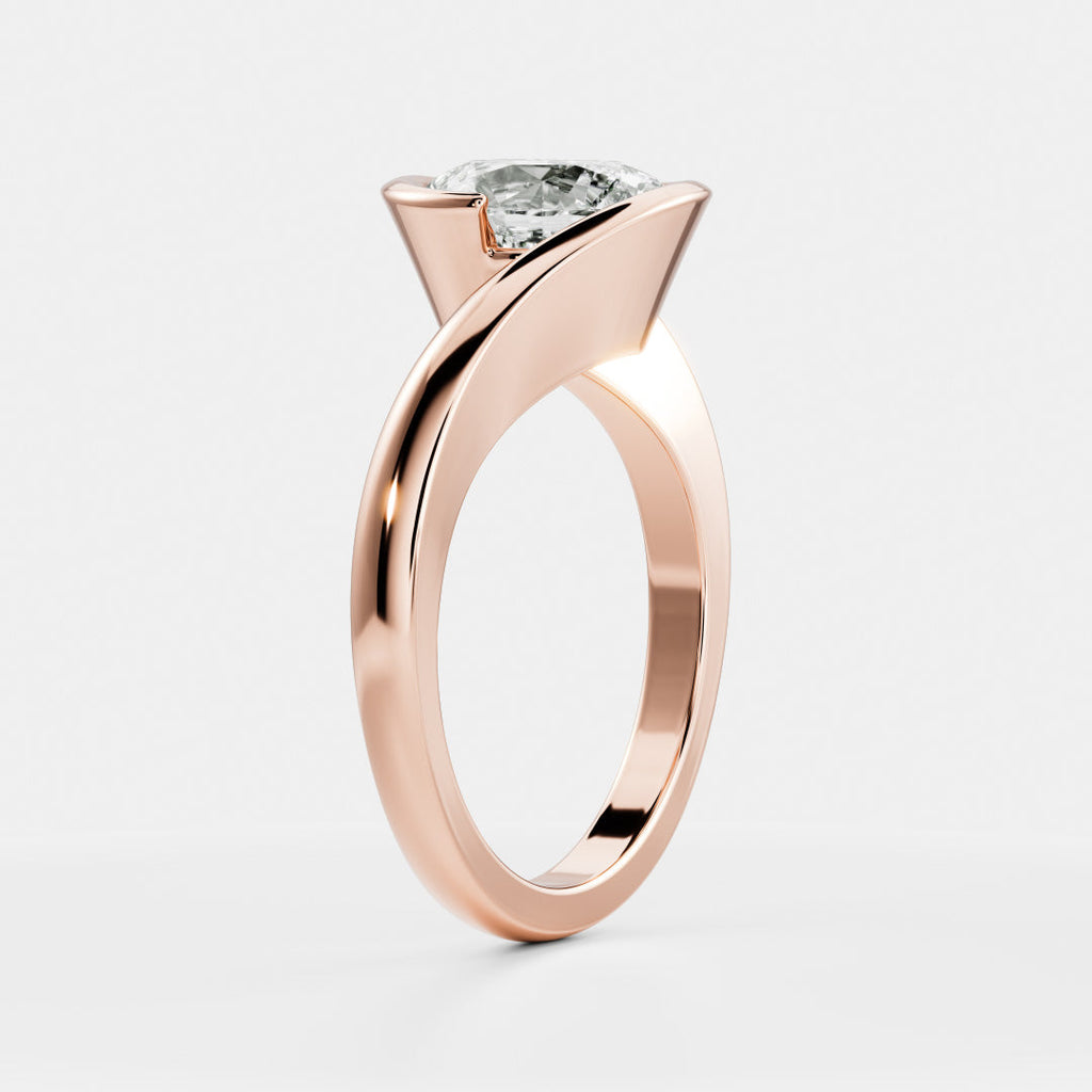 Solitaire-Oval Lab Grown Diamond Engagement Ring