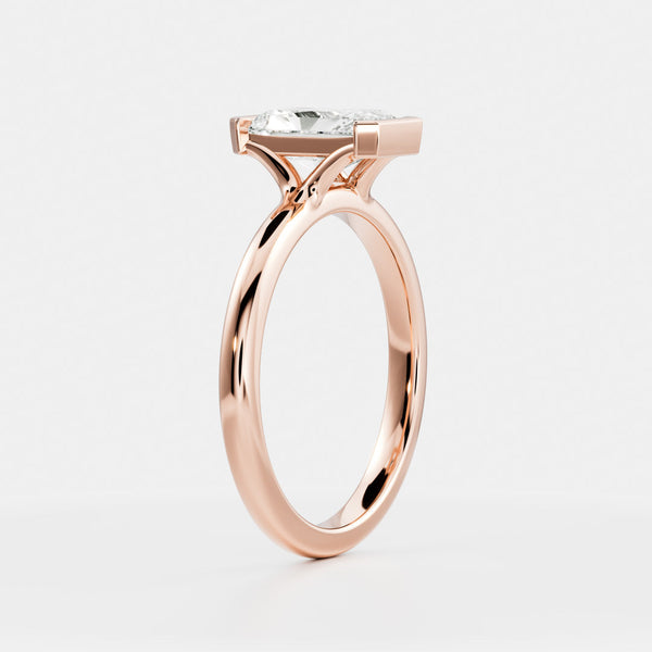 Solitaire- 1.0 CT Oval Moissanite Engagement Ring - Solitaire- 1.0 CT Oval Moissanite Engagement Ring