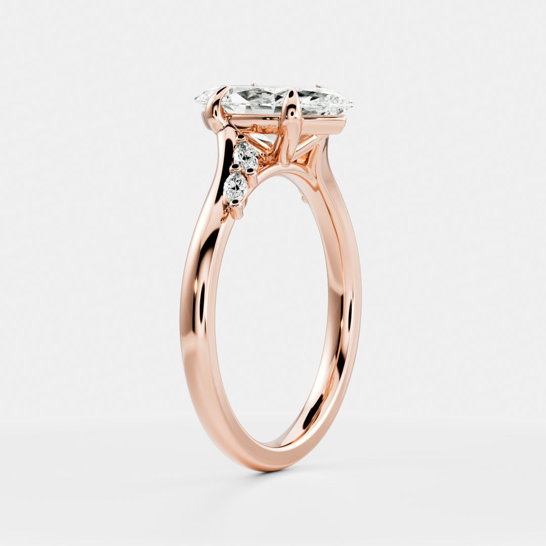 Solitaire-Oval Lab Grown Diamond Engagement Ring