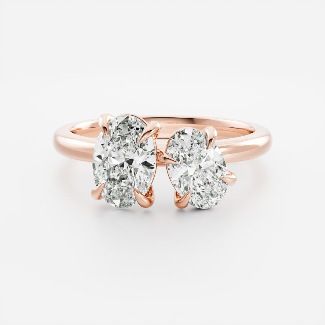 Solitaire- 1.0 CT Oval Moissanite Engagement Ring