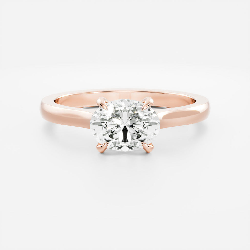 Solitaire-Oval Lab Grown Diamond Engagement Ring