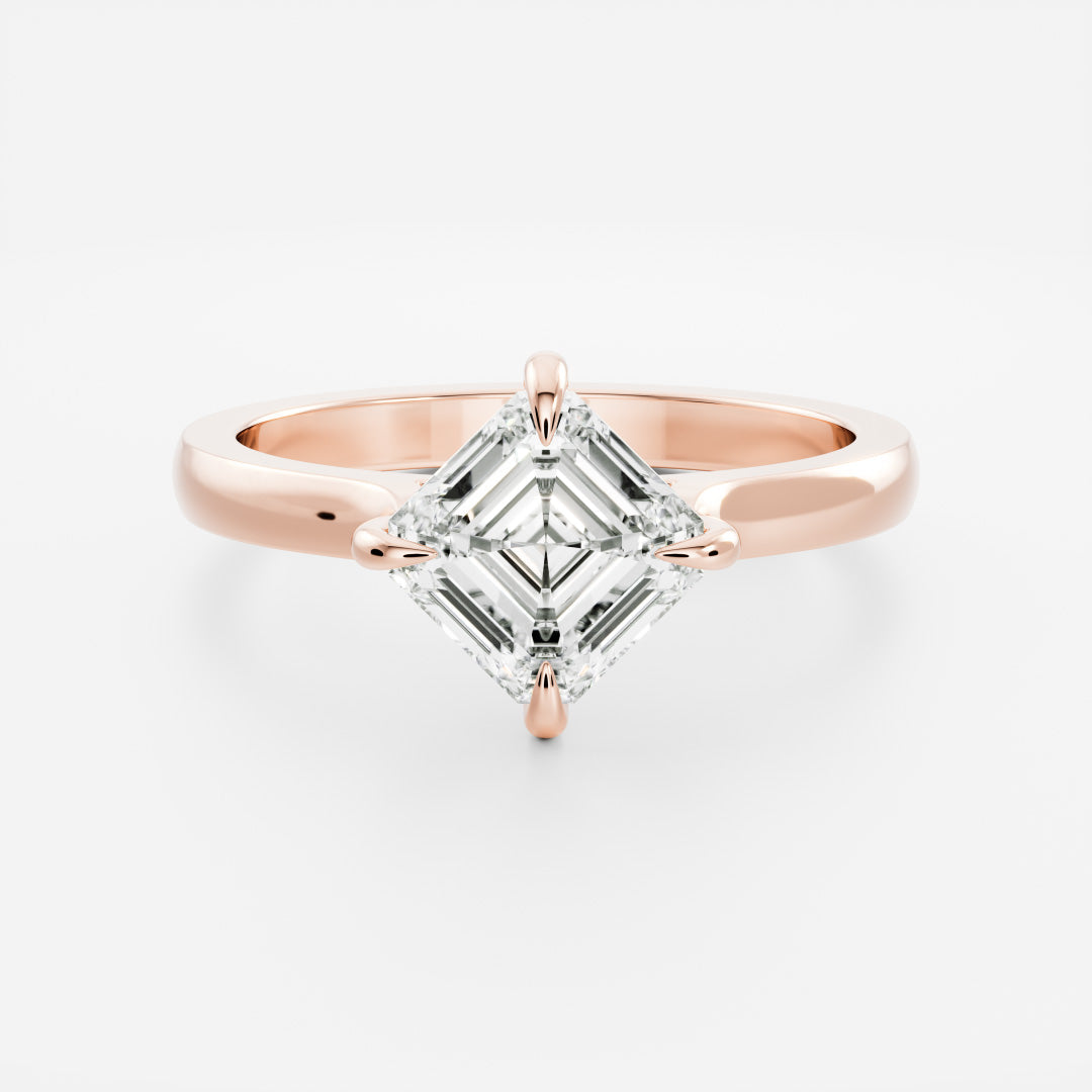 Solitaire- 1.0 CT Oval Moissanite Engagement Ring