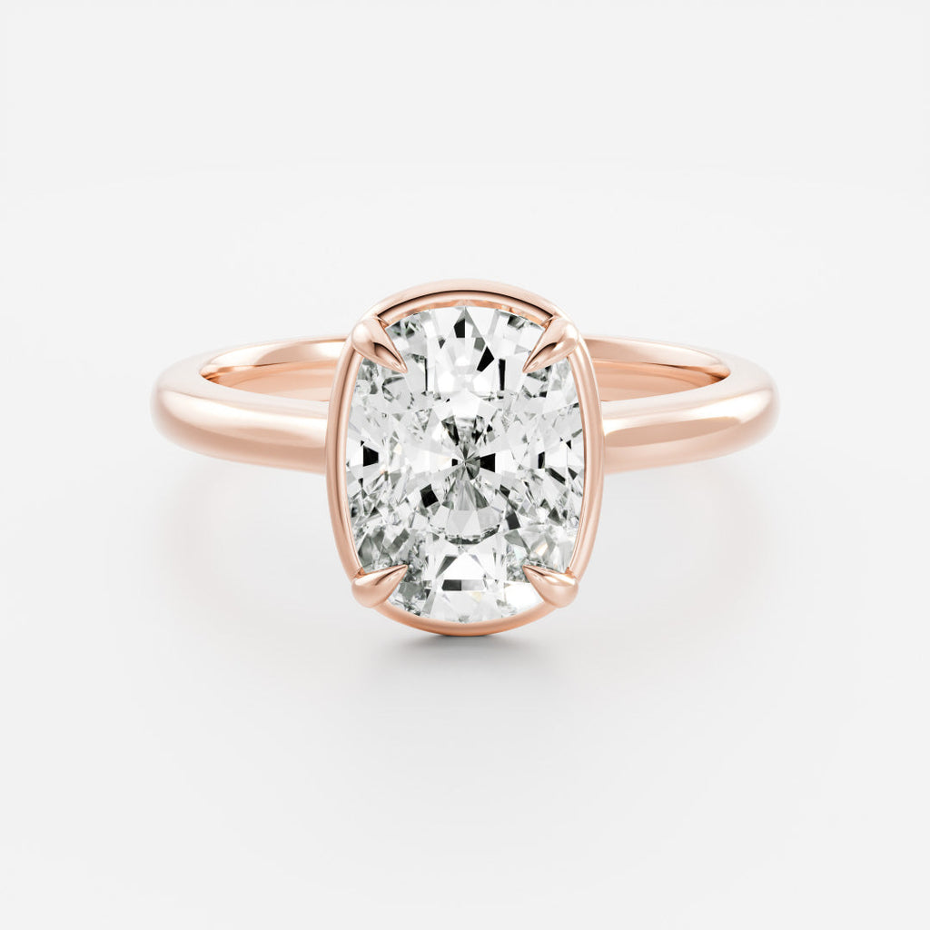 Solitaire- 1.0 CT Oval Moissanite Engagement Ring