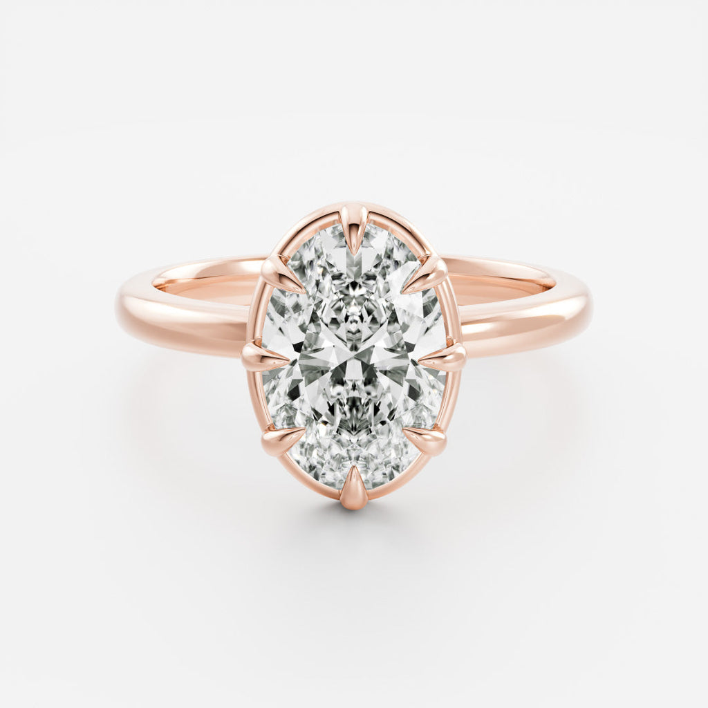 Solitaire-Oval Lab Grown Diamond Engagement Ring