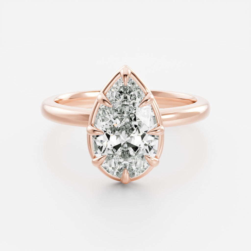 Solitaire- 1.0 CT Oval Moissanite Engagement Ring