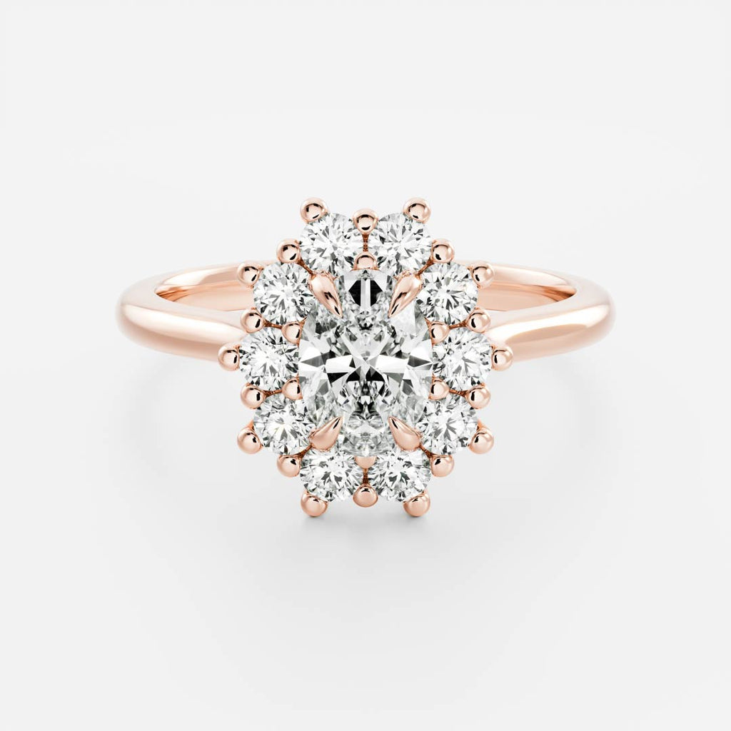Solitaire- 1.0 CT Oval Moissanite Engagement Ring