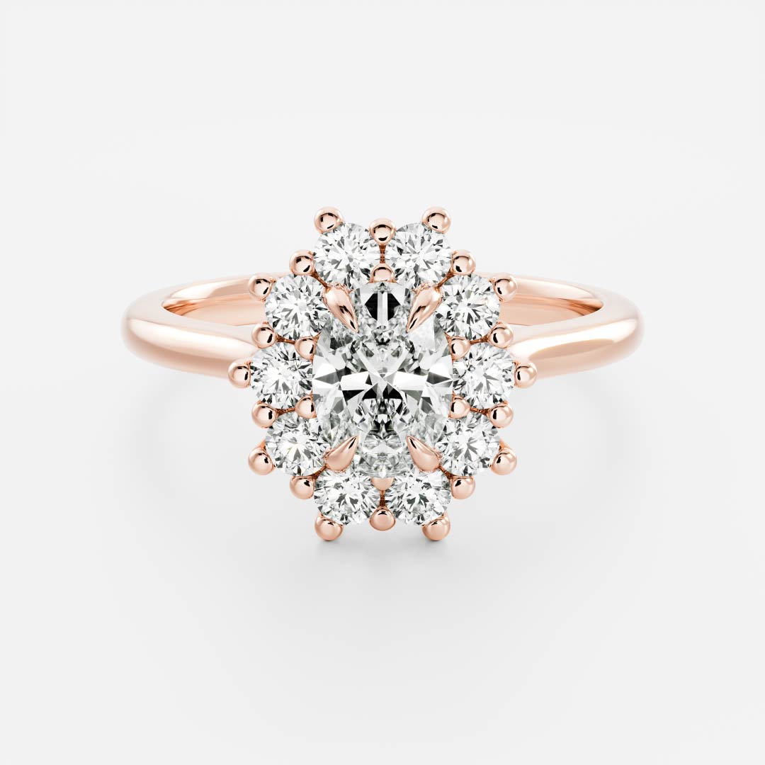 Solitaire- 1.0 CT Oval Moissanite Engagement Ring
