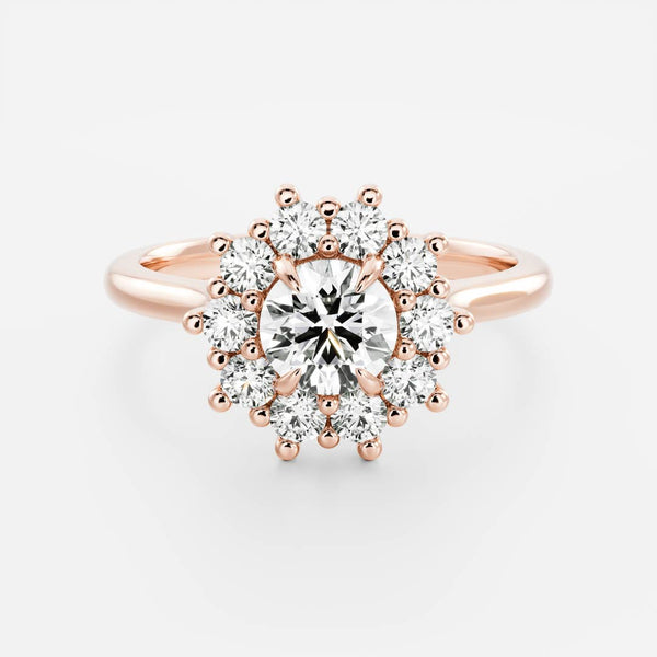 Halo & Cathedral- 1.8 CT Round Moissanite Engagement Ring - Solitaire- 1.0 CT Oval Moissanite Engagement Ring