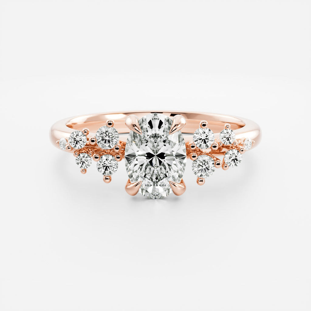 Solitaire- 1.0 CT Oval Moissanite Engagement Ring