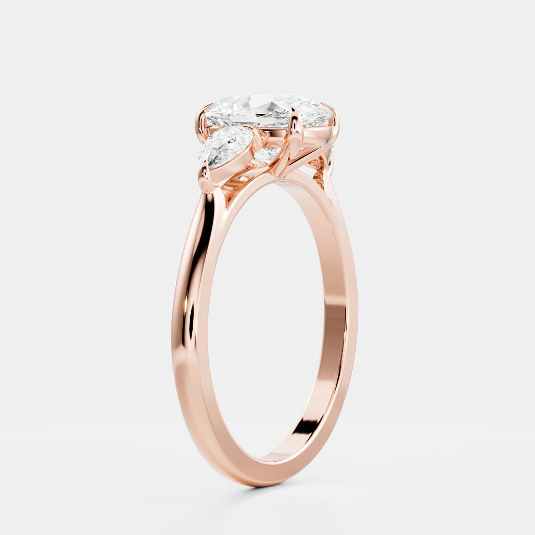 Solitaire-Oval Lab Grown Diamond Engagement Ring