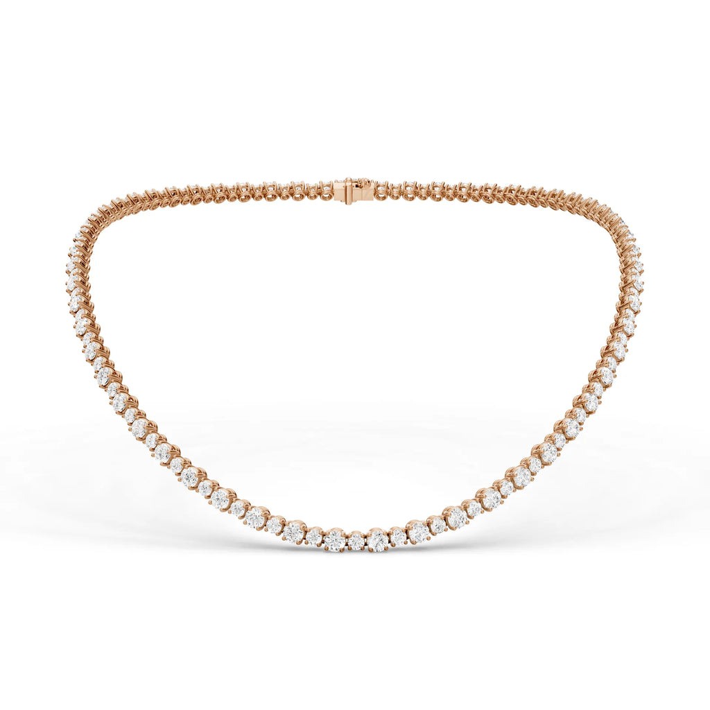 Alternating Diamond Tennis Necklace