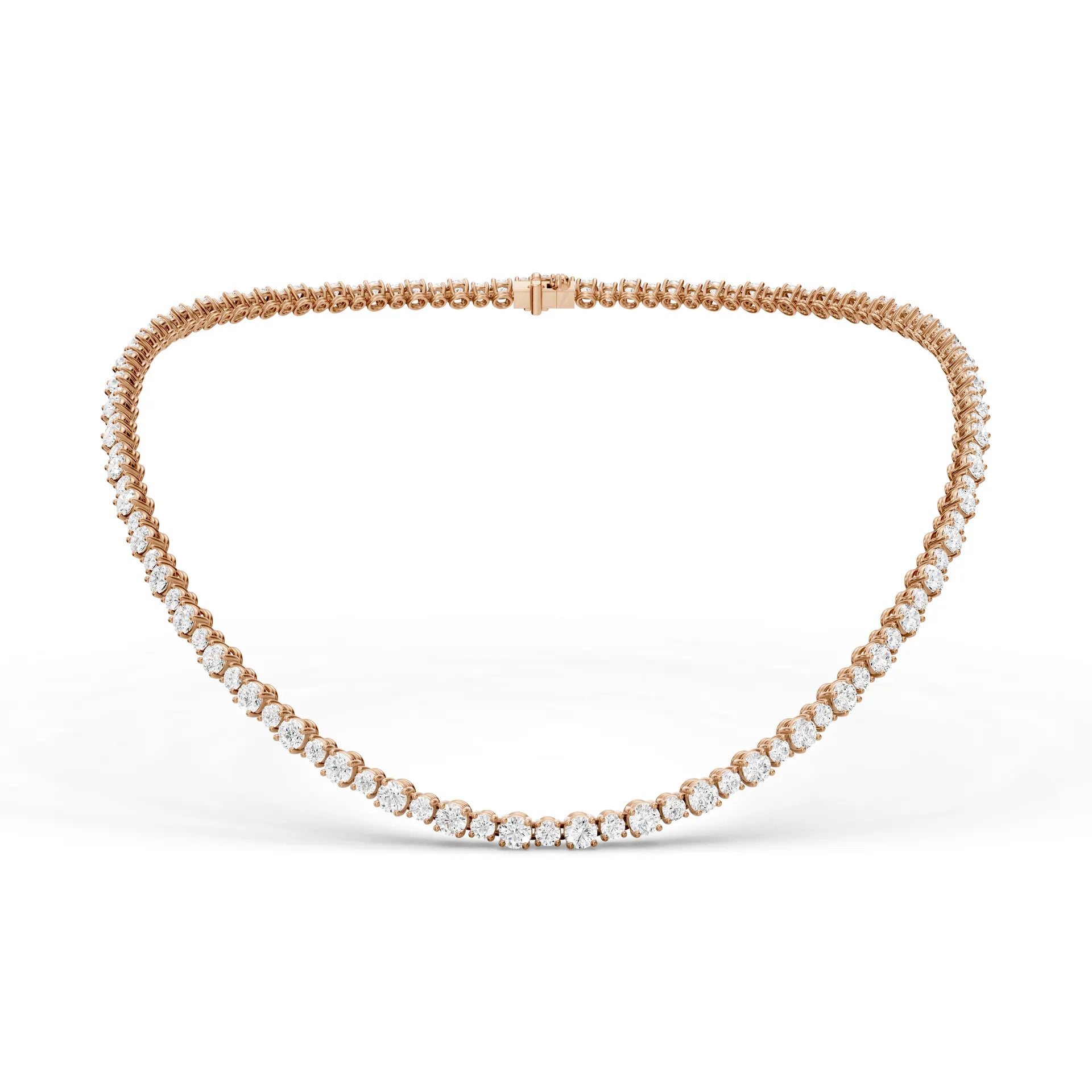 Alternating Diamond Tennis Necklace