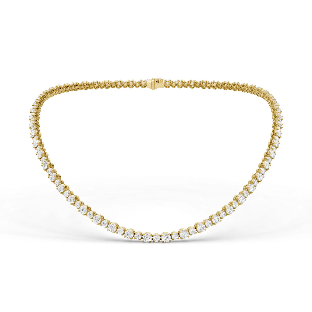 Alternating Diamond Tennis Necklace