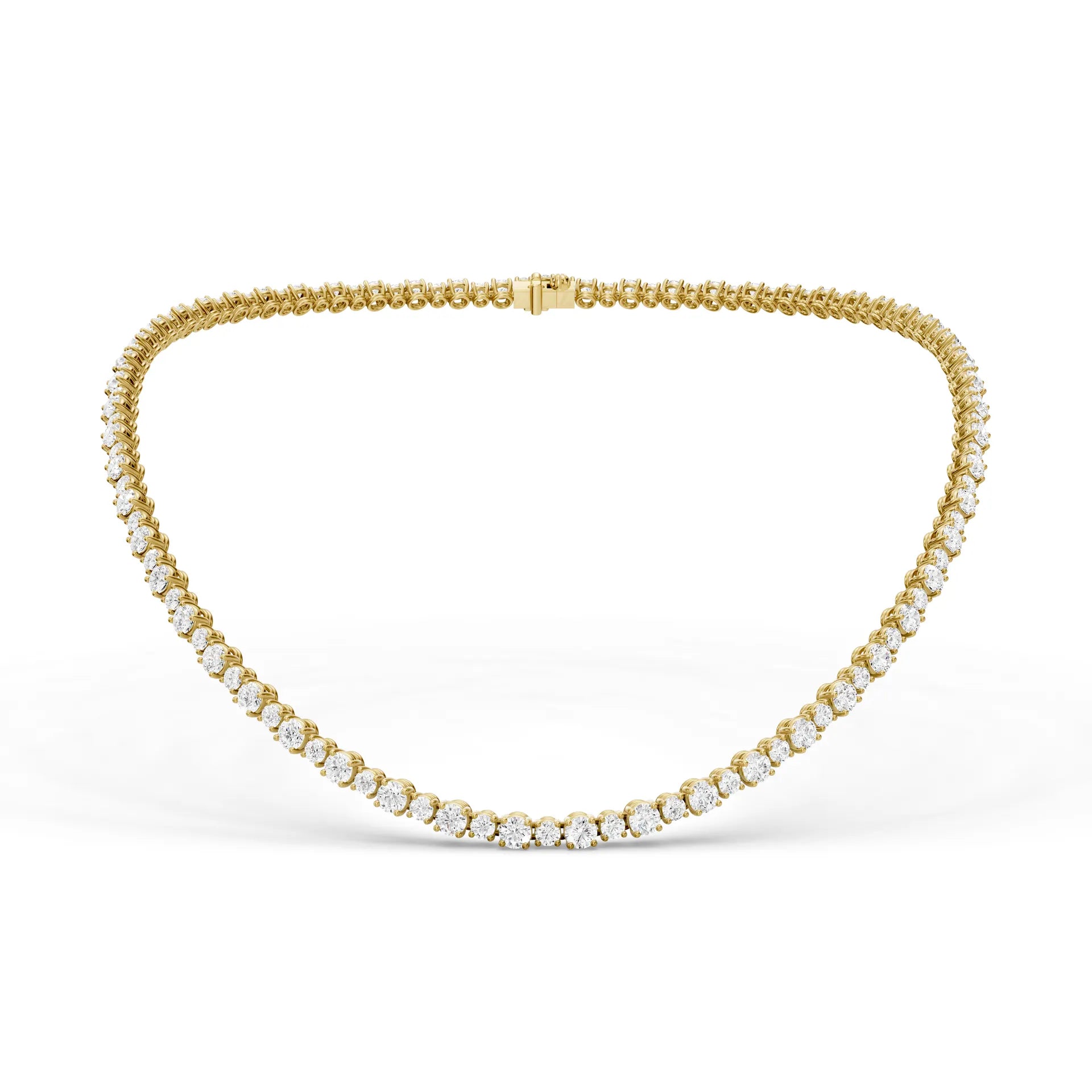 Alternating Diamond Tennis Necklace