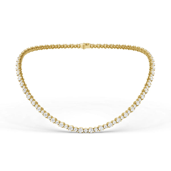 Alternating Diamond Tennis Necklace - Alternating Diamond Tennis Necklace