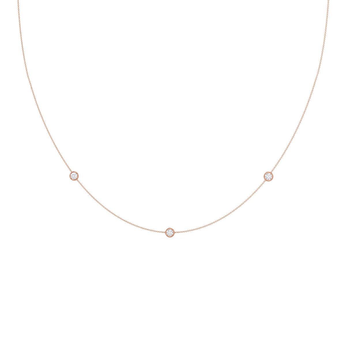 Triple Bezel Cosmo Necklace
