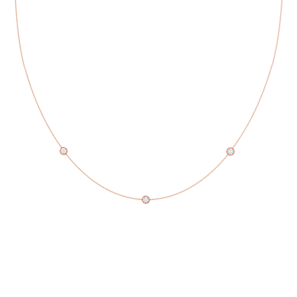 Triple Bezel Cosmo Necklace - Triple Bezel Cosmo Necklace