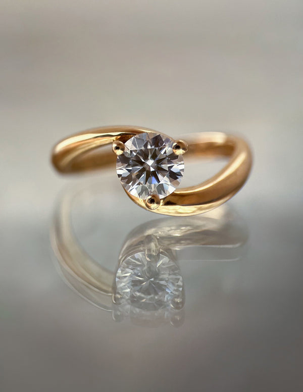 Solitaire Rapture-Round Lab Grown Diamond Engagement Ring - Solitaire-Oval Lab Grown Diamond Engagement Ring