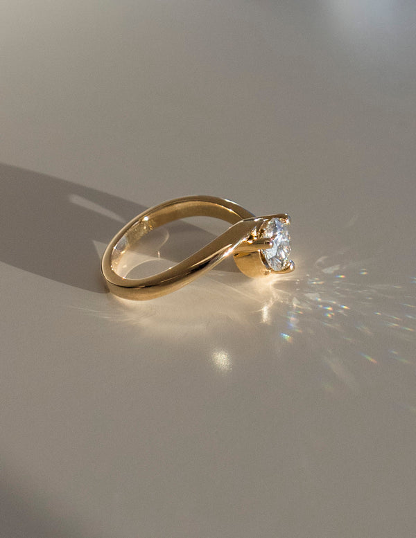 Solitaire Rapture-Round Lab Grown Diamond Engagement Ring - Solitaire-Oval Lab Grown Diamond Engagement Ring