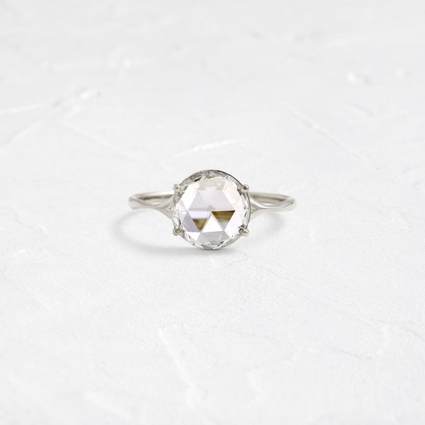 Split Shank-Rose Cut Lab Grown Diamond Engagement Ring - Solitaire-Oval Lab Grown Diamond Engagement Ring
