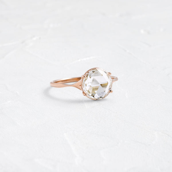 Split Shank-Rose Cut Lab Grown Diamond Engagement Ring - Solitaire-Oval Lab Grown Diamond Engagement Ring