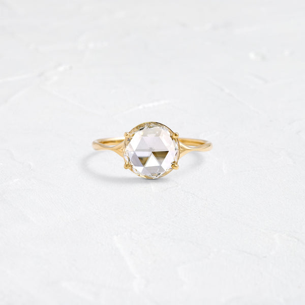 Split Shank-Rose Cut Lab Grown Diamond Engagement Ring - Solitaire-Oval Lab Grown Diamond Engagement Ring