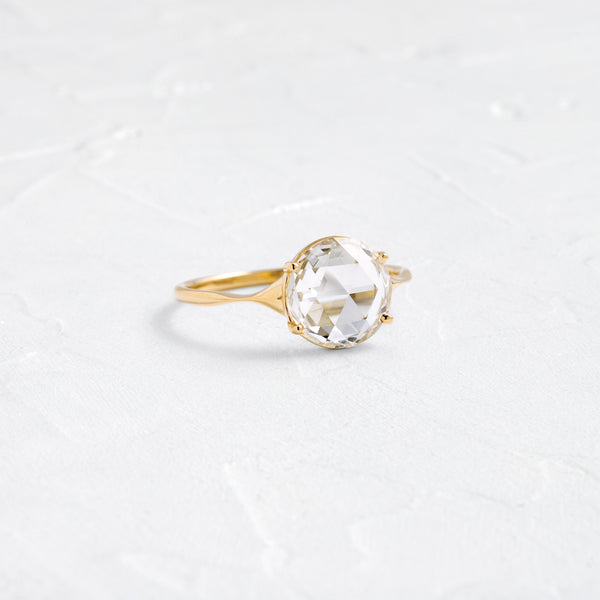 Split Shank-Rose Cut Lab Grown Diamond Engagement Ring - Solitaire-Oval Lab Grown Diamond Engagement Ring