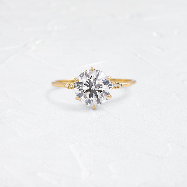 Six Stone-Round Lab Grown Diamond Engagement Ring - Solitaire-Oval Lab Grown Diamond Engagement Ring