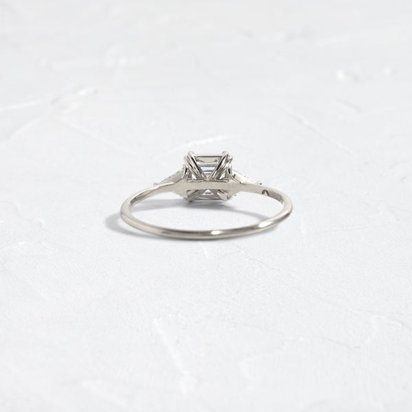 Three Stone & Double Prong-Asscher Lab Grown Diamond Engagement Ring - Solitaire-Oval Lab Grown Diamond Engagement Ring