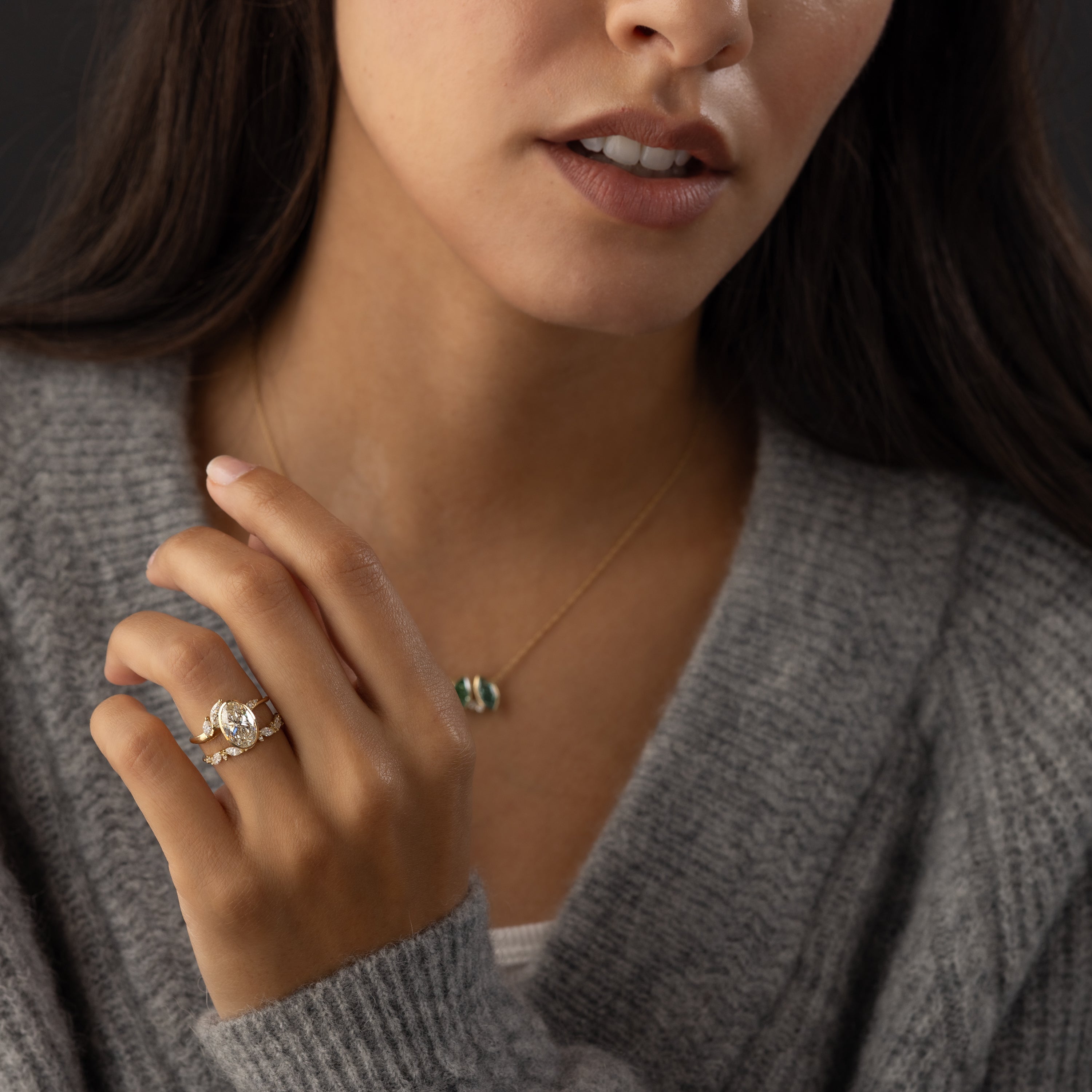 Solitaire-Oval Lab Grown Diamond Engagement Ring