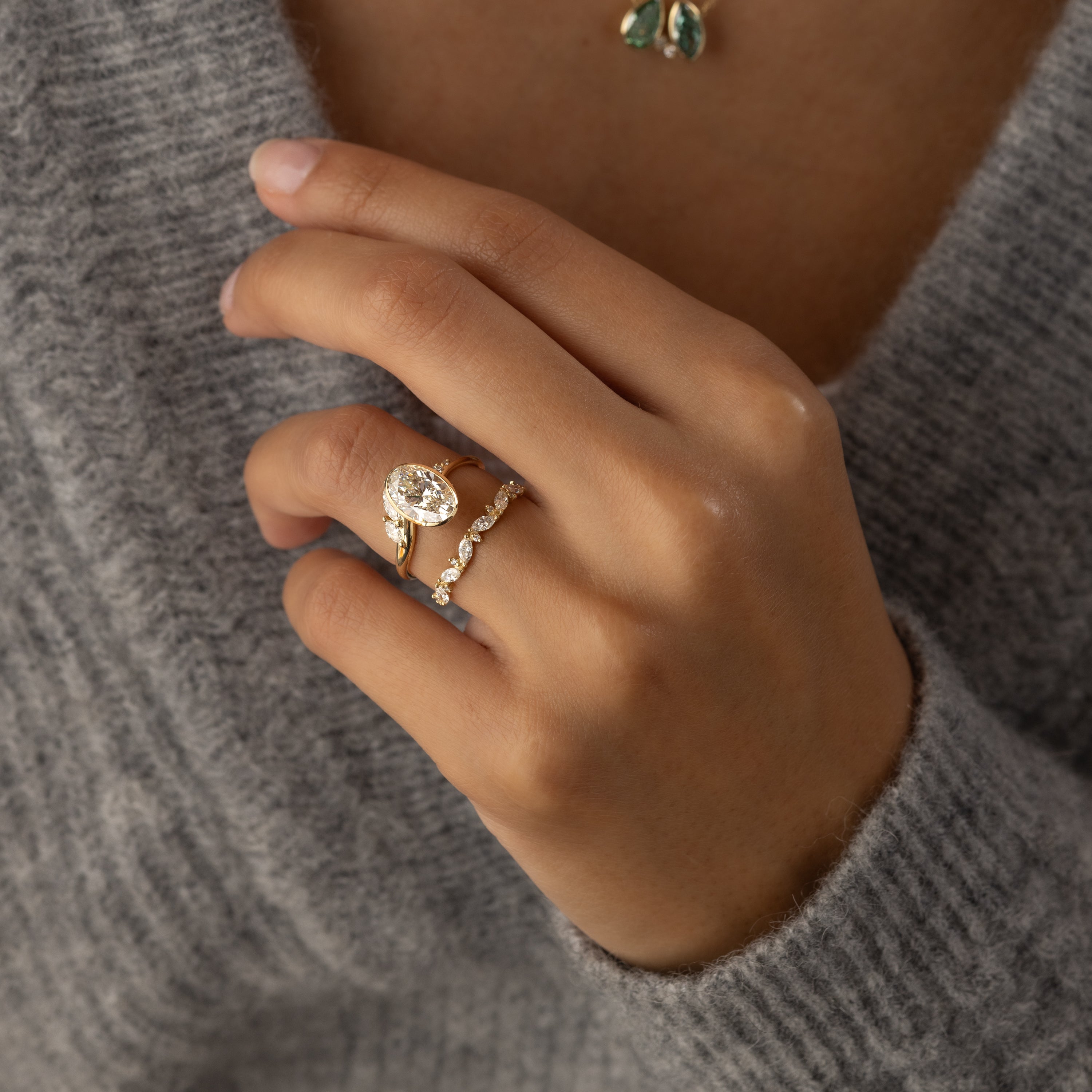 Solitaire-Oval Lab Grown Diamond Engagement Ring