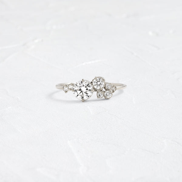 Bezel & Cluster Style-Round Lab Grown Diamond Engagement Ring - Solitaire-Oval Lab Grown Diamond Engagement Ring