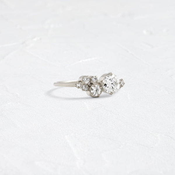 Bezel & Cluster Style-Round Lab Grown Diamond Engagement Ring - Solitaire-Oval Lab Grown Diamond Engagement Ring