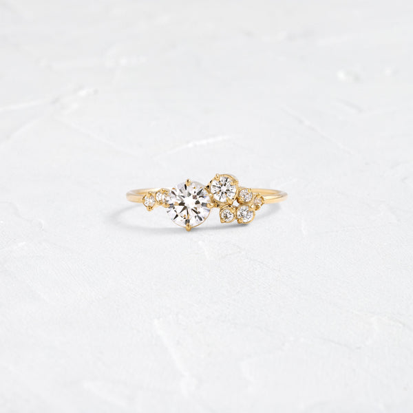 Bezel & Cluster Style-Round Lab Grown Diamond Engagement Ring - Solitaire-Oval Lab Grown Diamond Engagement Ring