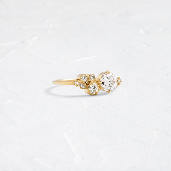 Bezel & Cluster Style-Round Lab Grown Diamond Engagement Ring - Solitaire-Oval Lab Grown Diamond Engagement Ring