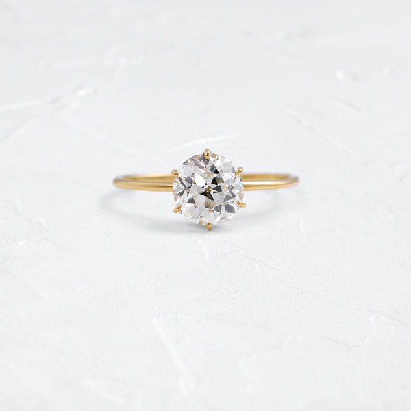 Solitaire with Hidden Stones-Round Lab Grown Diamond Engagement Ring - Solitaire-Oval Lab Grown Diamond Engagement Ring