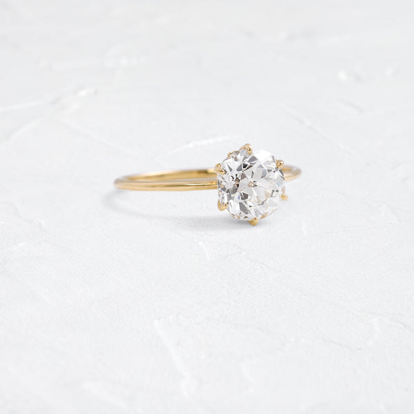 Solitaire with Hidden Stones-Round Lab Grown Diamond Engagement Ring - Solitaire-Oval Lab Grown Diamond Engagement Ring