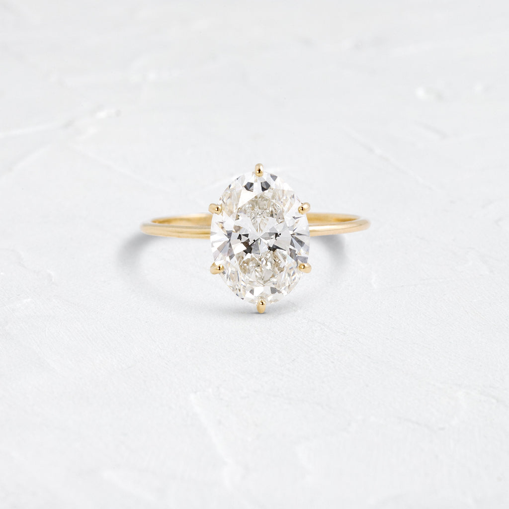Solitaire-Oval Lab Grown Diamond Engagement Ring