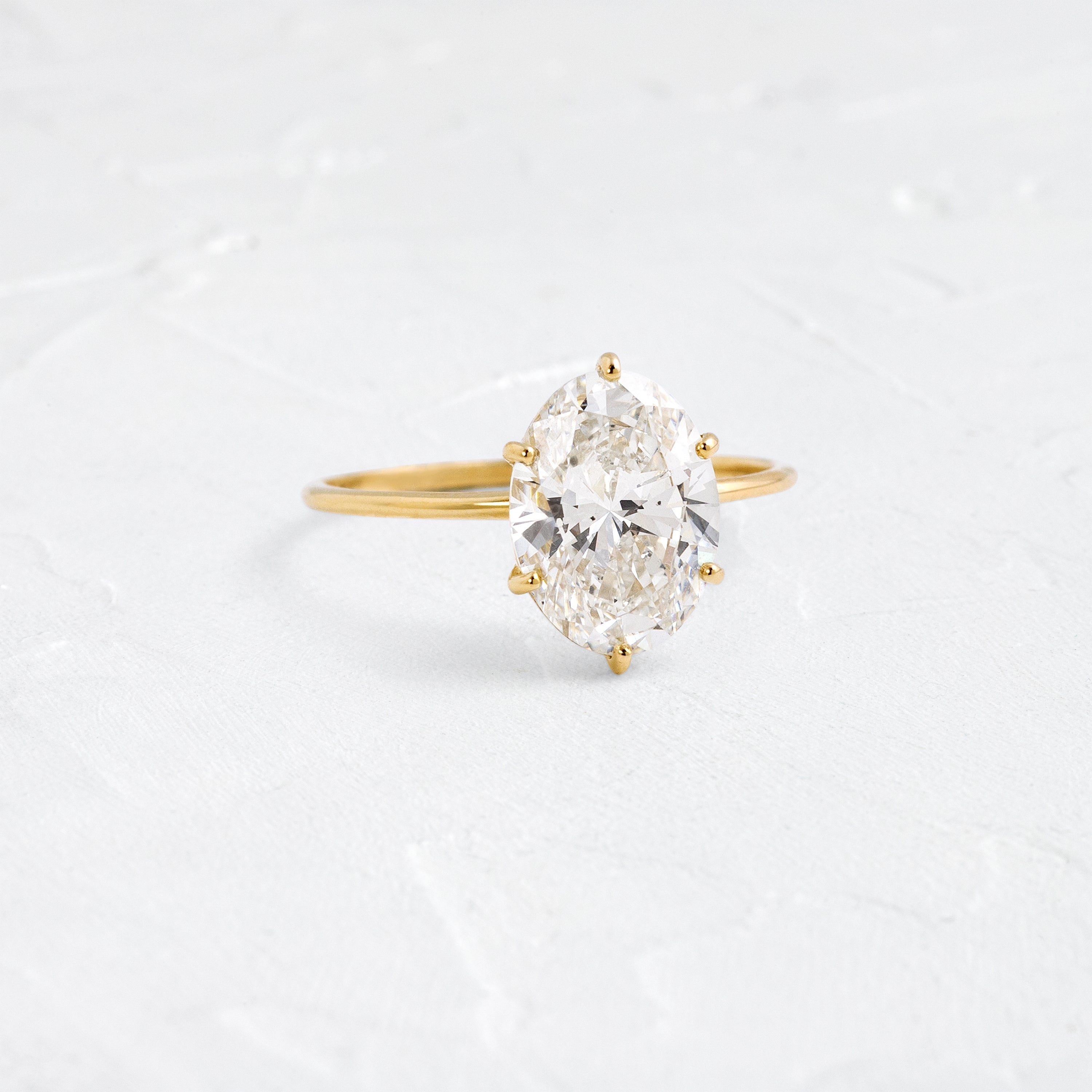 Solitaire-Oval Lab Grown Diamond Engagement Ring