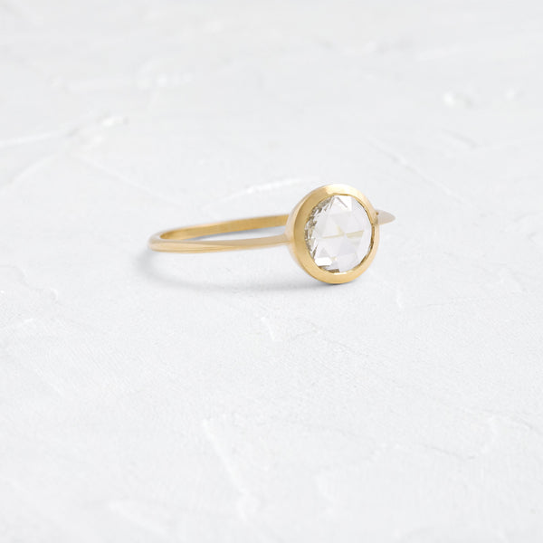 Bezel-Round Lab Grown Diamond Engagement Ring - Solitaire-Oval Lab Grown Diamond Engagement Ring