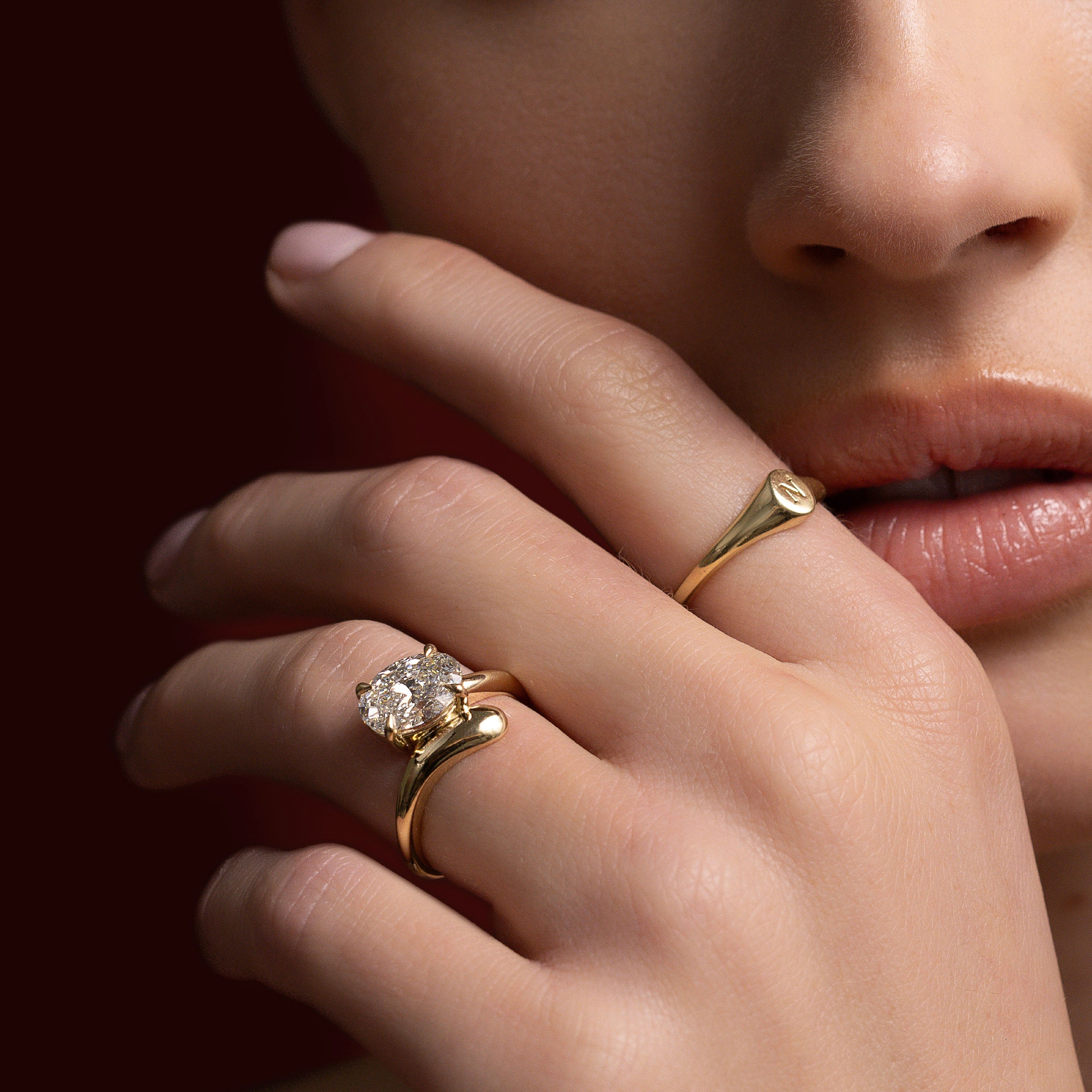 Solitaire-Oval Lab Grown Diamond Engagement Ring
